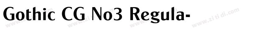 Gothic CG No3 Regula字体转换